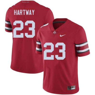 Men's Ohio State Buckeyes #23 Michael Hartway Red Nike NCAA College Football Jersey Special DBL8544PN